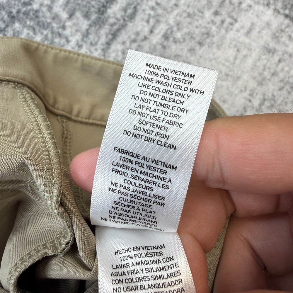 Rhone Commuter Pants Mens 38x27 Khaki Slim Fit Performance Chino Office Golf - Picture 5 of 10